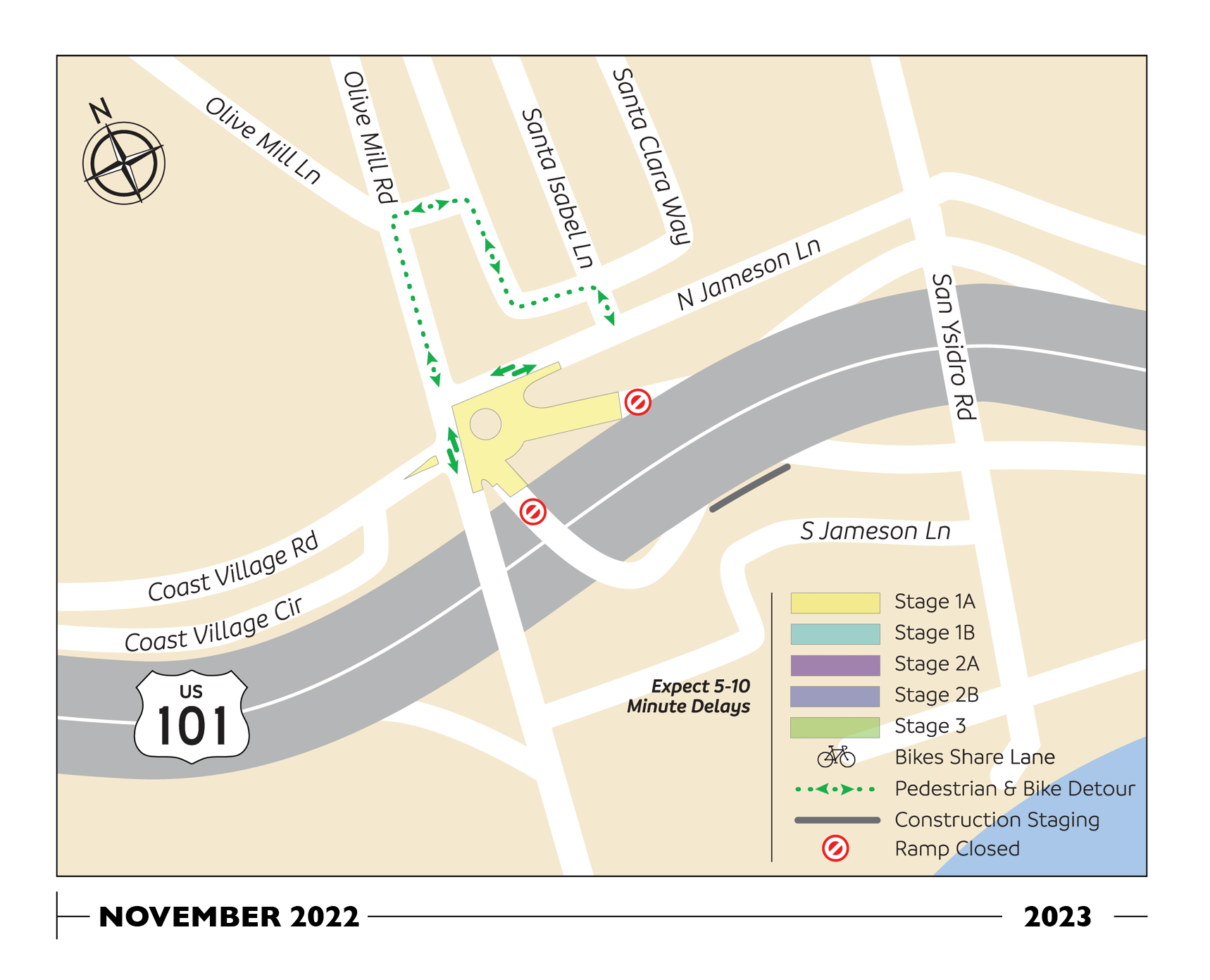 Olive Mill Roundabout Stage 1A Map