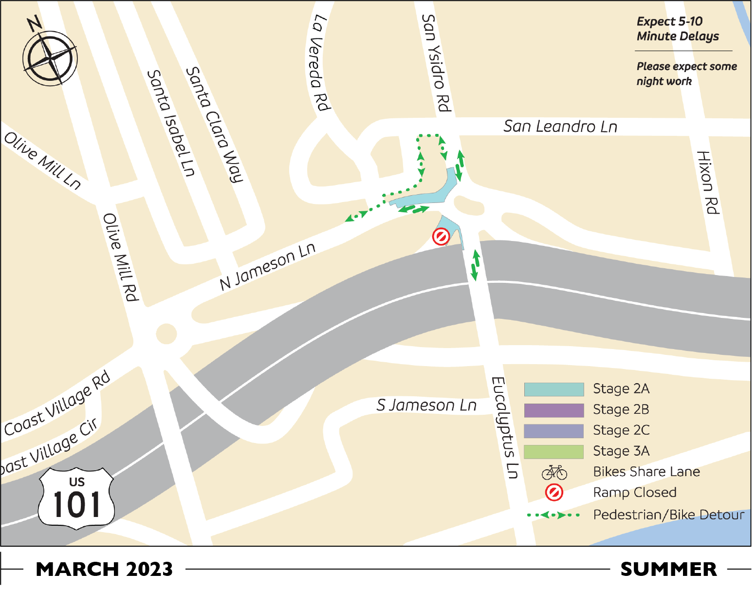 San Ysidro Roundabout Stage 1A Map