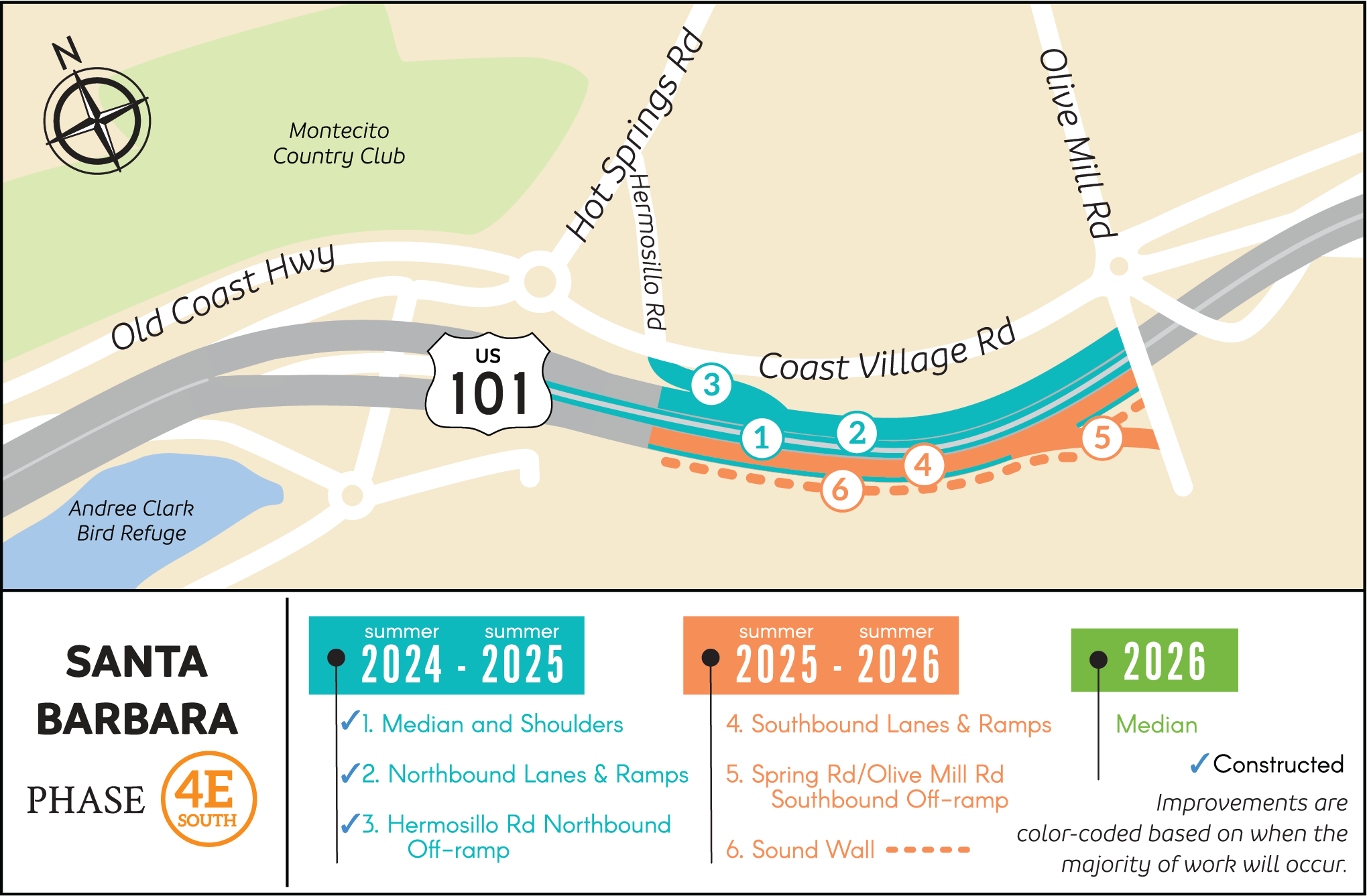 Santa Barbara Phase 4E South Components Map